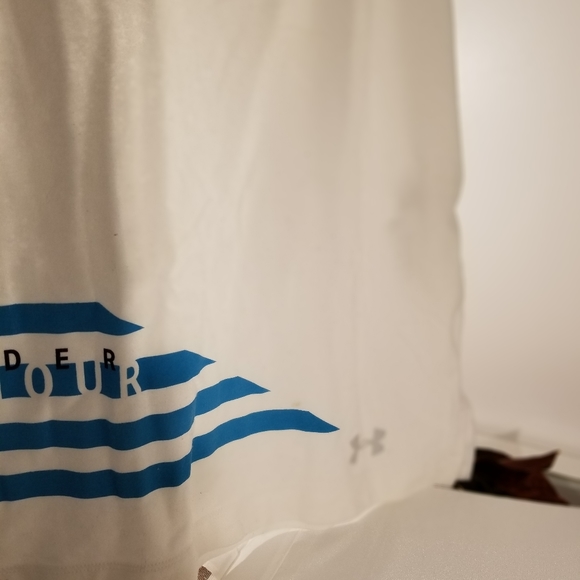 UNDER ARMOUR HEAT GEAR White blue top sz medium - Picture 3 of 5